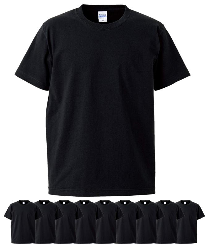 Rakuten - [ユナイテッドアスレ] 4252-01 7.1オンス オーセンティックスーパーヘヴィーウェイトTシャツ 10枚セット メンズ(ブラック,S)