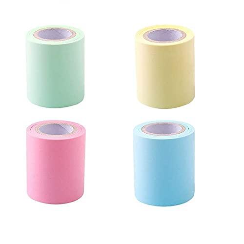 Sourcemall フル粘着ロール付箋、セルフスティックノート、幅×長さ2×300インチ、4ロール/パック