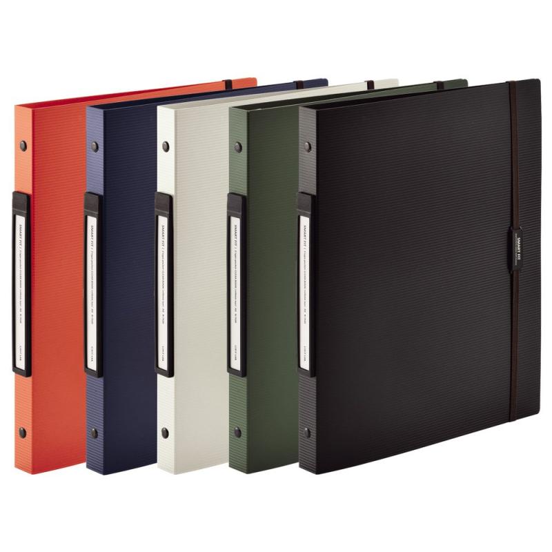 リヒトラブ ファイル クリヤーブック A4 30穴 交換式 2タイプポケット オリーブ N7520-22