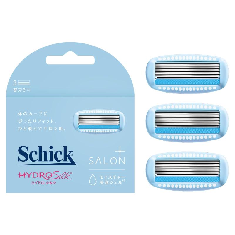 Schick(シック) ハイドロシルク サロンプラス 替刃(3コ入) スキンガード付 女性用 カミソリ ホワイト 1 個(3)