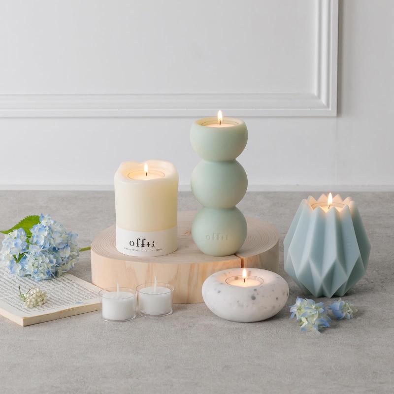 ［ offti ］ オフティ アロマキャンドル フレグランスカップキャンドル シャンプーフローラルの香り 4個入 燃焼時間：約16時間