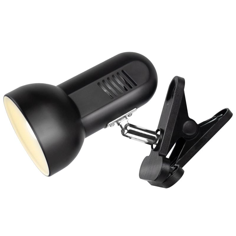 ASSEUI LEDデスクライト クリップライト E26 360°回転 読書 仕事 PC電気 スタンド作業デスク 卓上 ランプ に適用 付属のLED電球(ブラック)