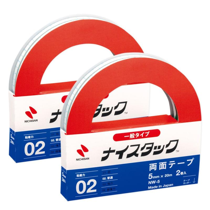 ニチバン 両面テープ ナイスタック 一般タイプ 2巻マキ×2巻入 5mm×20m NW-5AZ2P