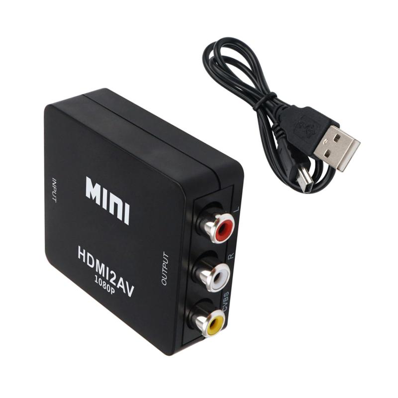 ALLVD HDMI to AV変換器 HDMI to RCA変換サポートDeear 1080 Pアナログ変換オーディオ出力可能テレビ/PS 3/PS 4/PS 5 PC/BDプレーヤー/switch用充電ケーブル付きブラック