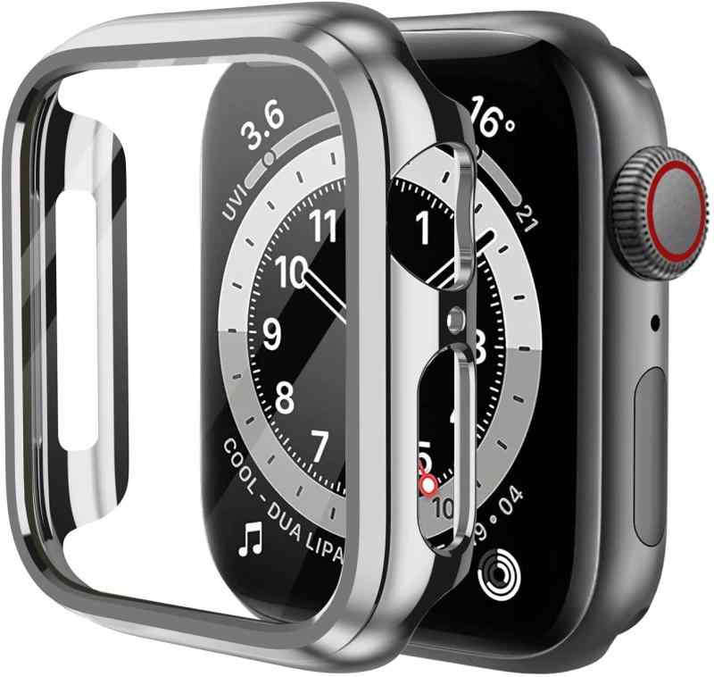 AMAPC for Apple Watch ケース Apple Watch Series 6/SE/5/4 44mm 用 一体型 applewatch 用 カバー 全面保護 耐久性 傷防止 AppleWatch 6/SE/5/4 44mm対応 日本旭硝子