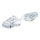 サンワサプライ RJ-45コネクタ(カテゴリ6A、貫通型、への字ラッチ、ブーツ付き)100個入り。 ADT-6ARJKNH-100