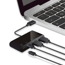 エレコム USBハブ USB Type c USB3.1Gen2 (Aメス2ポート/ Type-Cメス2ポート) バスパワー【PD対応】MacBook / iPad / Surface GO Pro 7 / Chromebook等 対応 ブラック U3H(2)