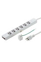 サンワサプライ 電源タップ 3P・6個口 5m TAP-36MG-5(2)