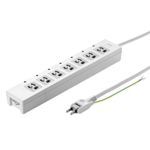 サンワサプライ 電源タップ 一括集中スイッチ付き+雷ガード 3P・7個口 5m TAP-F37-5CLZ サンワサプライ 電源タップ 一括集中スイッチ付き+雷ガード 3P・7個口 5m TAP-F37-5CLZ