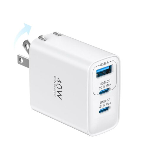TOPADRE 合計40W 急速充 電器 タイプc 充電 器【折畳み式/GaNIII技術/超低温/PSE技術基準適合】3 IN 1 USB 充電器三台同時充 電 usb c 充 電 器 iPhone iPad Androidその他各種機器対応 白色 TOPADRE 合計40W 急速充 電器 タイプc 充電 器【折畳み式/GaNIII技術/超低温/PSE技術基準適合】3 IN 1 USB 充電器三台同時充 電 usb c 充 電 器 iPhone iPad Androidその他各種機器対応 白色