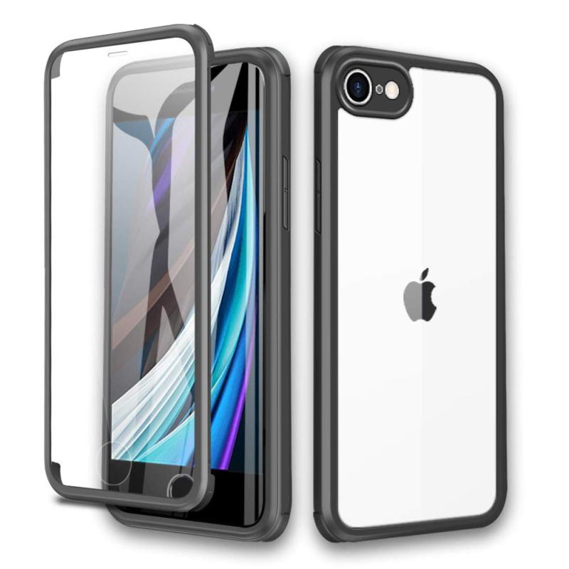 【両面全面保護】 McDuLL iPhone SE 用 ケースiPhone SE2 用 ケース iPhone 8 用 ケース iPhone SE3 用 ケース 360度保護 両面9H強化ガラス+TPUバンパー 耐衝撃性 擦り傷防止薄型 Qi充電対応 iP