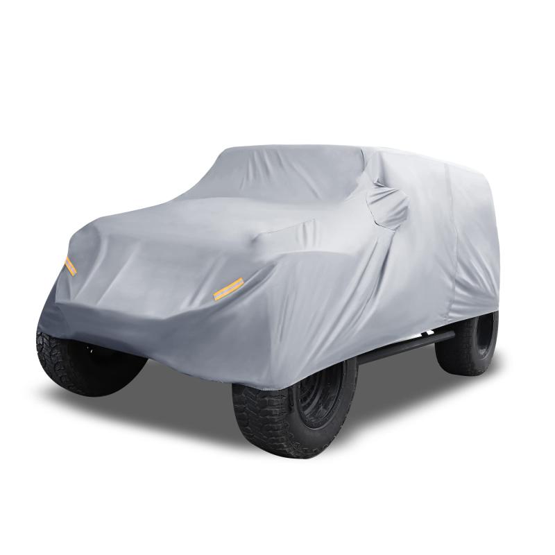 X AUTOHAUX SUV車のカバー Jeepに対応 Wrangler JK JL 2ドアに対応 2007-2021に対応 屋外 防水 太陽 雨 ほこり 風 雪の保護 210Dオックスフォード