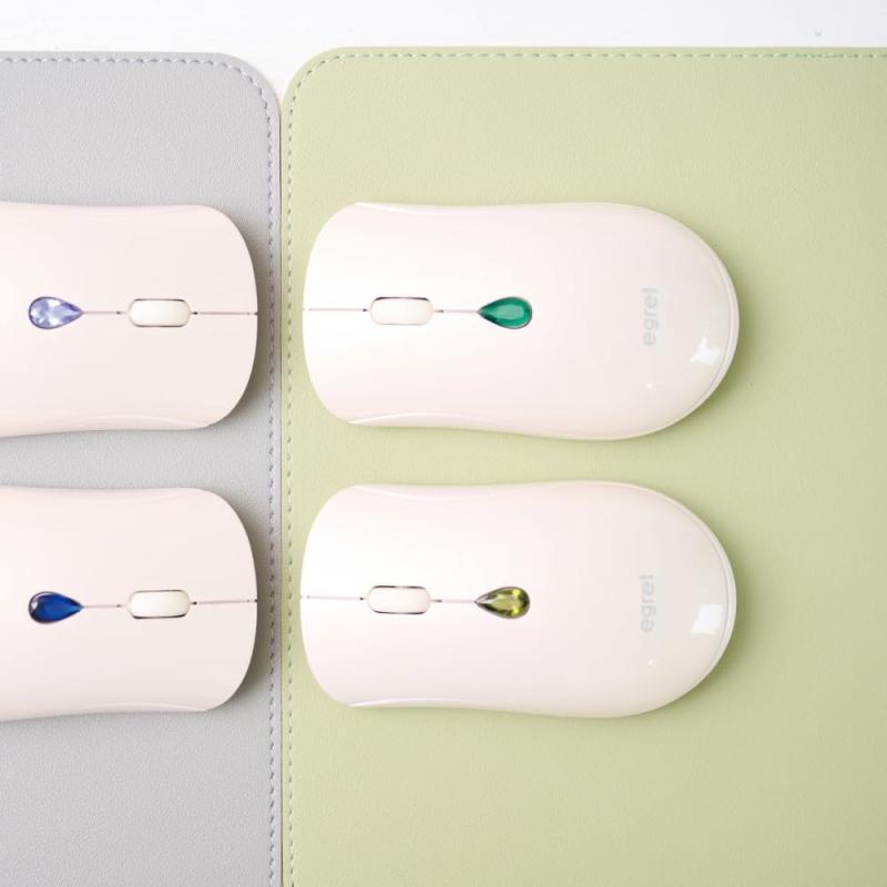 人工宝石ボタン付きワイヤレスマウス 12色 誕生石 充電 静音 Bluetooth レシーバー 無線 軽量 2台記憶 DPI調節 かわいい おしゃれ ダイヤ キュービックジルコニア 大人可愛い ブルートゥース 女