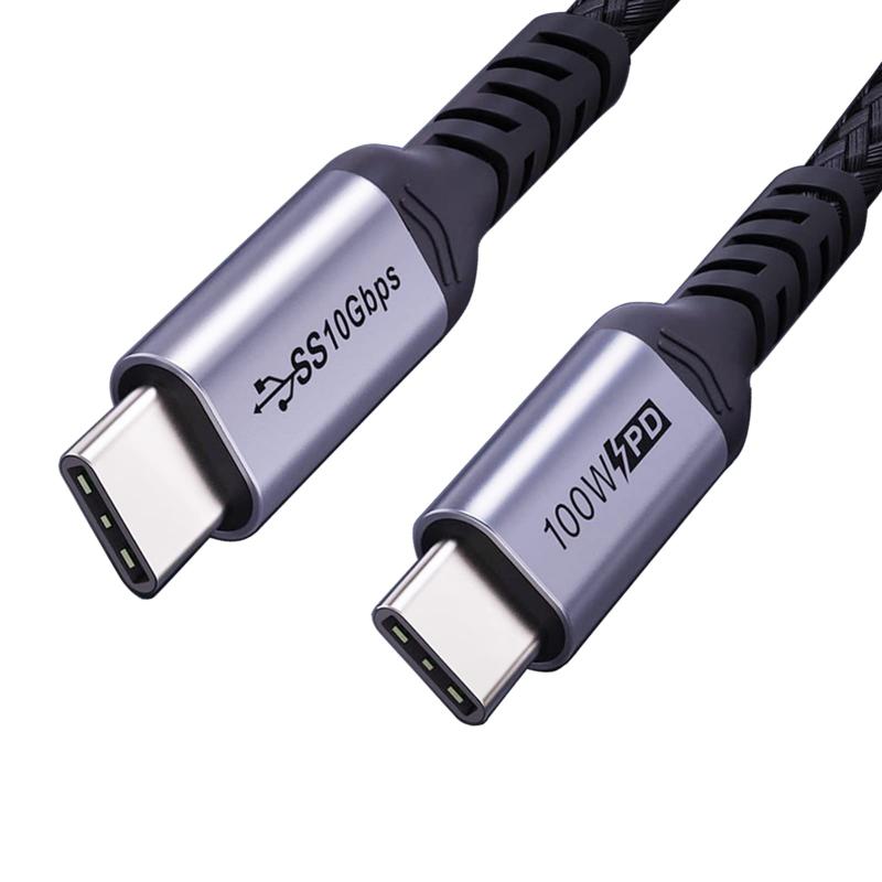 1m USB CからUSB Cデータ線、SUMPK 100 W USBC-C線、20 V 5 A急速充電PD USB 3.1 Gen 2 10 gbps 4 K 60 Hzビデオディスプレイ電子タグチップ線、グーグル画素、ディスプレイに適用