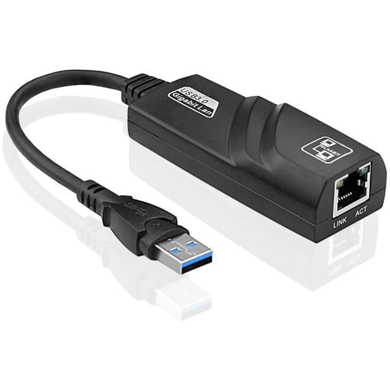 有線 LAN アダプター USB3.0 RJ45 イーサネット アダプター USB3.0 to RJ45 ギガビットイーサネット コネクター（オス→メス）10/100/1000Mbps 高速 ブラック 互換MacBook Pro MacBook Air