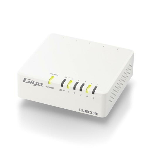エレコム スイッチングハブ ギガビット対応 5ポート AC電源 ホワイト EHC-G05PA4-W エレコム スイッチングハブ ギガビット対応 5ポート AC電源 ホワイト EHC-G05PA4-W