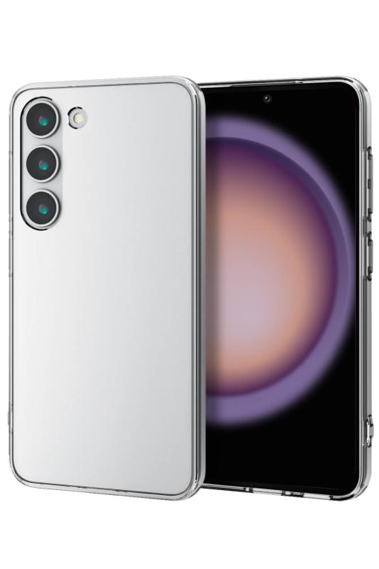 エレコム(ELECOM) Galaxy S23 (SC-51D / SCG19) ケース ハイブリッド カバー 耐衝撃 衝撃吸収 スリム カメラ周り保護 ストラップホール付 クリア PM-G231HVCKCR