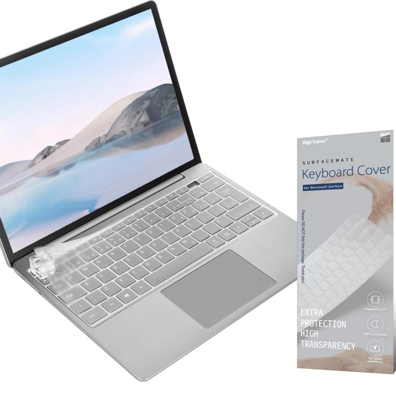 Rakuten - 2023 Surface Laptop Go 3 / Laptop Go 2 / Laptop Go キーボードカバー (指紋認証付き電源ボタンを装備) 日本語JIS配列 マイクロソフト 12.4インチ キーボードカバー スキン 極めて薄い 0.18mm