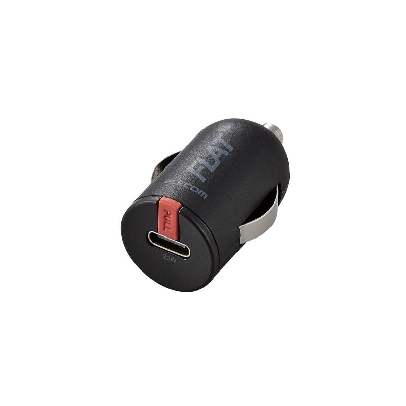 エレコム(ELECOM) カーチャージャー シガーソケット 20W ( USB PD対応 ) Type-C×1 ブラック MPA-CCPD05BK