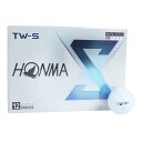 ホンマ ゴルフ ボール TW-X TW-S 2024年モデル 1ダース 12球入り ホワイト イエロー 3ピース ツアー系 スピン 飛距離 ディスタンス ソフト ゴルフボール TOUR WORLD BT2402 本間 HONMA_TW-S_ホワイト(1ダ