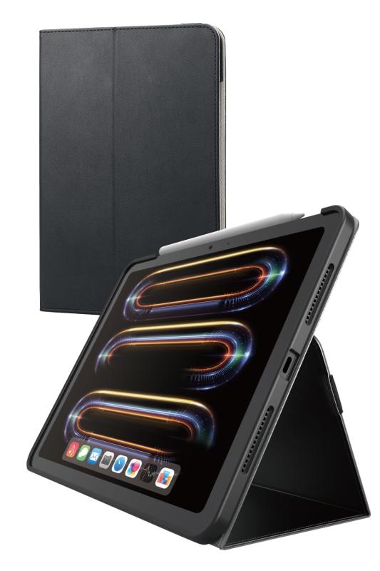 エレコム ipad pro 11インチiPad Pro(M4) 2024年モデル ケース ソフトレザー 軽量 2つのスタンドモード タッチペンホルダー付き ブラック TB-A24PMPLF2BK