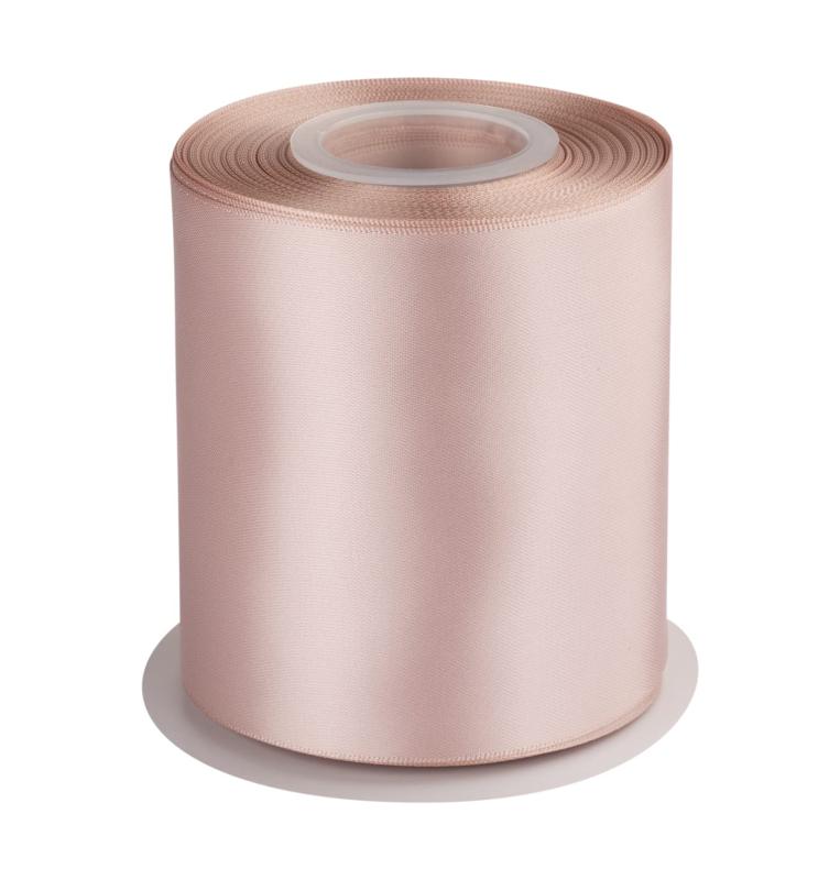 【TEKDEERE】両面サテンリボン 幅100mm 長さ22M 手芸 DIY 花束 ギフト ラッピング 包装-バニラ