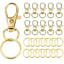 キーホルダー金具 キーリング 25個入り キーホルダー パーツ ナスカン キーホルダー リング 二重リング 回転フック 平リング付 キーホルダー パーツリング ...