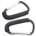 Coehaopike 2個 カートフック ベビーカーフック 荷物フック カラビナフック アルミ合金 ポータブルフック ベビーカーアクセサリー 滑り止め 万能フック 軽量 旅行/ショッピング/アウトドア/キ