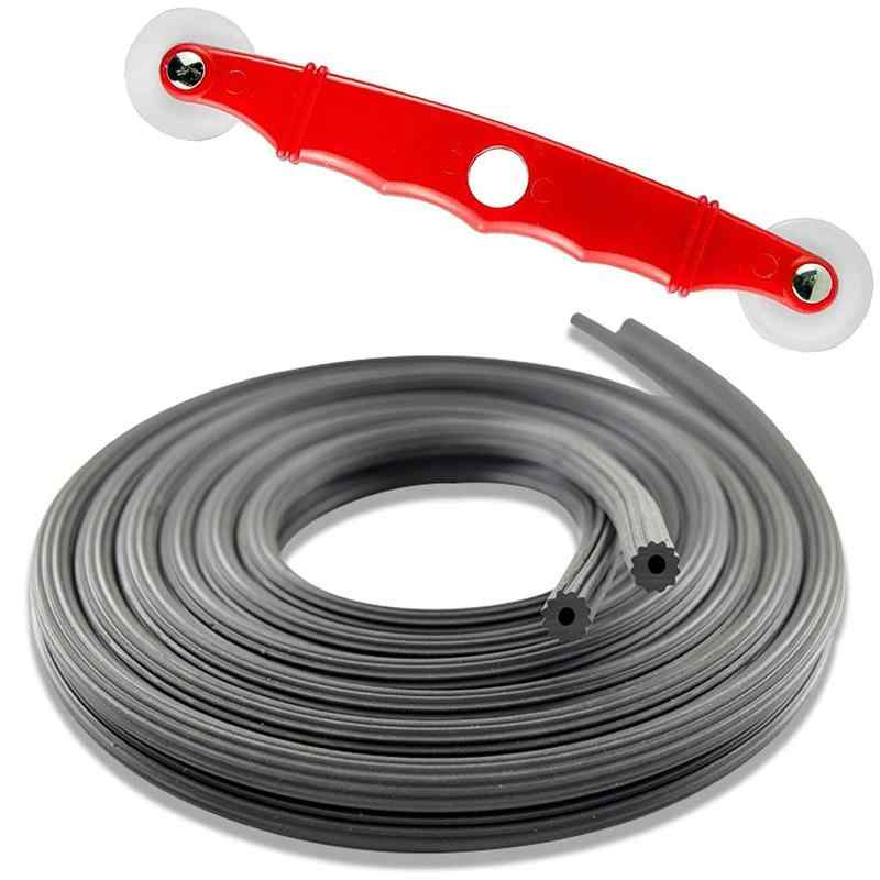 網戸 張り替え用品 2点セット 押さえツインローラー 網戸用押えゴム 網押えゴム 網戸用(ブラック+レッ..