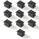 ZHEJIA DC AC ロッカースイッチ 【10個セット/250V/6A、125V / 10A】オン/オフボートロッカースイッチ 自動車用オートバイボートの切...