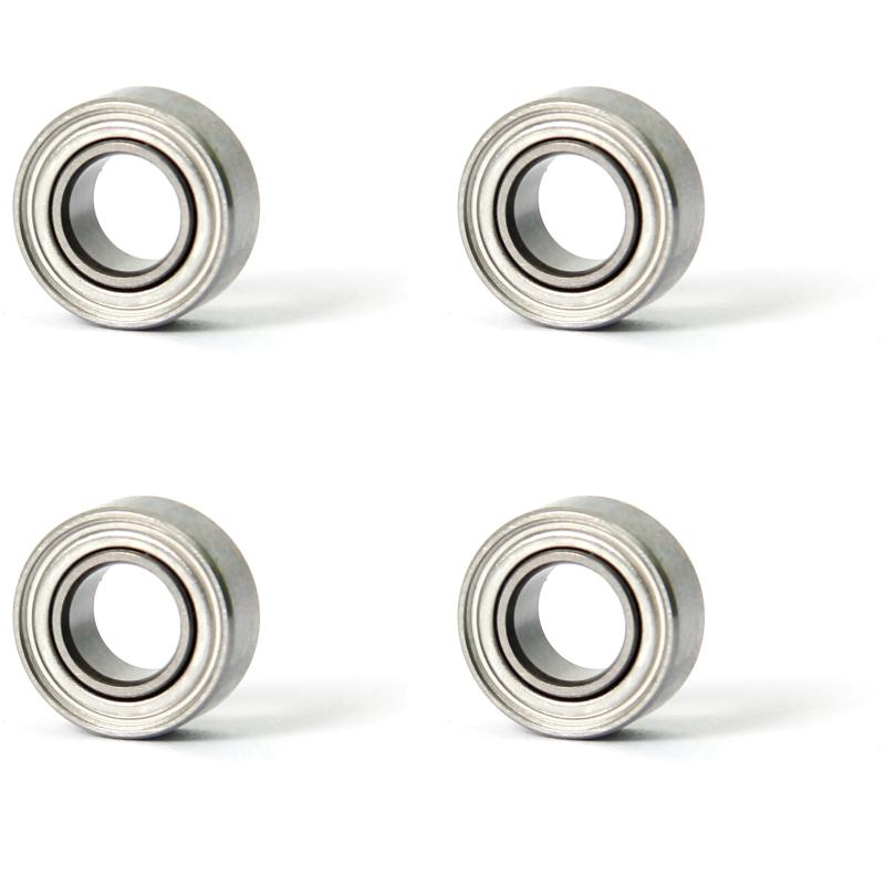 ミニチュアベアリング 外径 10mm×内径 5mm×厚さ 4mm 4個入り ミニベアリング ボールベアリング 両面メタルシールド 深溝玉軸受 ベアリング 4個入り 105ZZ