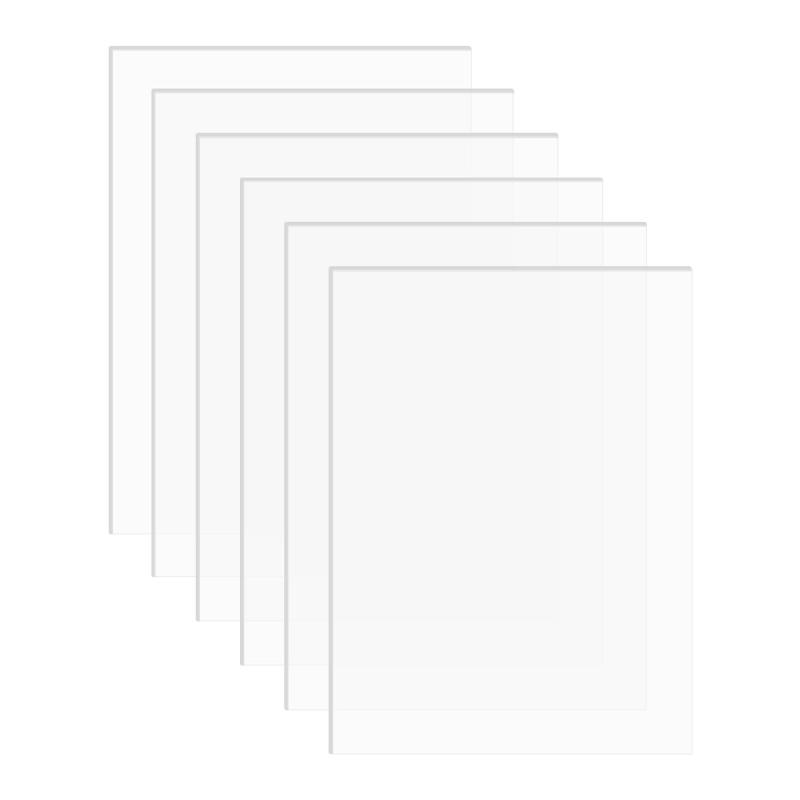 Rakuten - アクリル板 1mm A4サイズ 6枚セット DARENYI アクリル A4 透明プラスチック板 保護フィルム付き (297mm x 210mm)