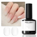 Modelones ジェルネイル シアーカラージェル 単色 透明感ある 15ml UV/LED対応 初心者&プロ適用 ポリッシュタイプ セルフネイル(乳白色 ホワイト)