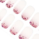 DANNI&TONI ジェルネイルシール ホイート 透け感 ジェルネイルシール 硬化タイプ ネイルシール 硬化タイプ 爪補強保護 防水2週間 長持ち SGS認定済み アレルギー軽減ネイル (Glitter Cascade)