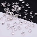 【LEISURE CLUB】座金 花座 つまみ細工 蕾 つぼみ パール金具 100個 外径9.5mm 銅 フラワー イヤリング 副資材 セット ジュエリー メタルパーツ アクセサリー パーツ 手芸 クラフト ハンドメイド DI