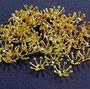 【LEISURE CLUB】座金 花座 つまみ細工 蕾 つぼみ パール金具 100個 外径9.5mm 銅 フラワー イヤリング 副資材 セット ジュエリー メタルパーツ アクセサリー パーツ 手芸 クラフト ハンドメイド DI