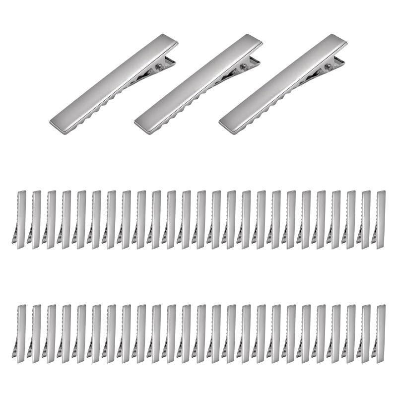 【LEISURE CLUB】 ヘアクリップ 約50個入り 35mm ヘアピン ハンドメイド 髪留め 金具 ヘアアクセサリー..