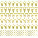 キーホルダー 金具 キーホルダーパーツ 可愛い レジン パーツ キーホルダーパーツ 丸カン 付き ハンドメイド キーリング アクセサリー DIY 手芸用品 50...