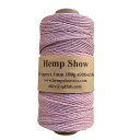 Hemp Show マカロンカラーパレット ヘンプ製1mm 麻紐(ヘンプ100%) 130m巻 (タイム(紫みの赤))