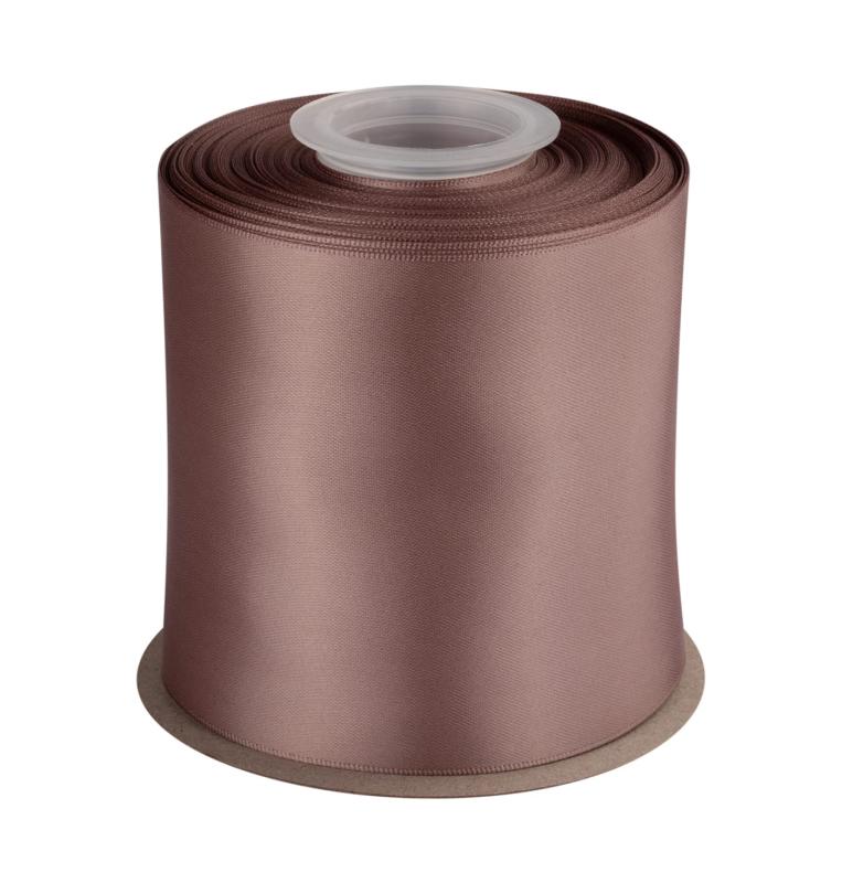 【TEKDEERE】両面サテンリボン 幅100mm 長さ22M 手芸 DIY 花束 ギフト ラッピング 包装-チョコレートチップ