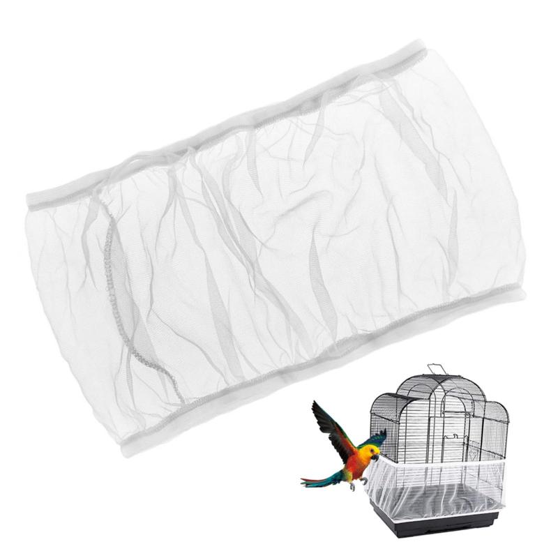 YFFSFDC 鳥かご ケージ カバー メッシュ ネットカバー 防塵 エサの飛び散り防止 伸縮 通気性 洗濯可能1..