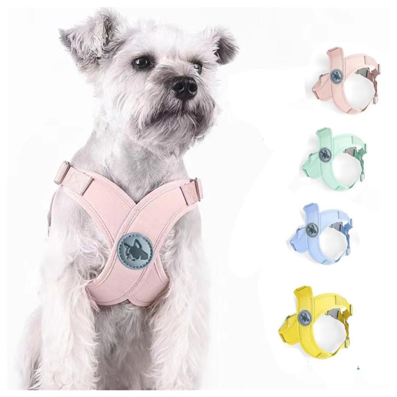 Fapayeep 犬 ハーネス - X型 犬用胴輪 引っ張り防止 首輪 超小型犬 子犬 中型犬 2-17.5KG ソフト かわいい 簡単着脱 りーど 引っ張り防止 軽量 簡単着脱 気管に優しい (ピンク, S)