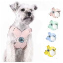 Fapayeep 犬 ハーネス - X型 犬用胴輪 引っ張り防止 首輪 超小型犬 子犬 中型犬 2-17.5KG ソフト かわいい 簡単着脱 りーど 引っ張り防止 軽量 簡単着脱 気管に優しい (ピンク, M)