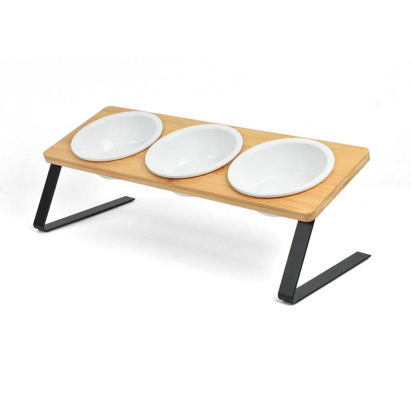 LINECY 猫 食器台 食器スタンド 斜め 