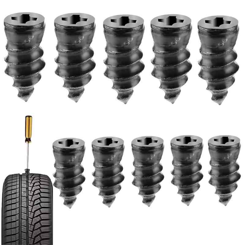タイヤ修理ラバーネイル パンク修理キット 10個入り タイヤパンクネイル クイックパッチ タイヤ修理ゴ..