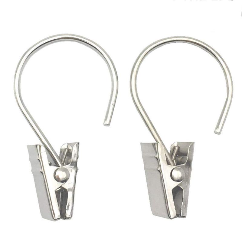 【C.M.】 カーテンクリップ フック お好み生地を挟む 自分だけのオリジナルカーテン 26個セット シルバー