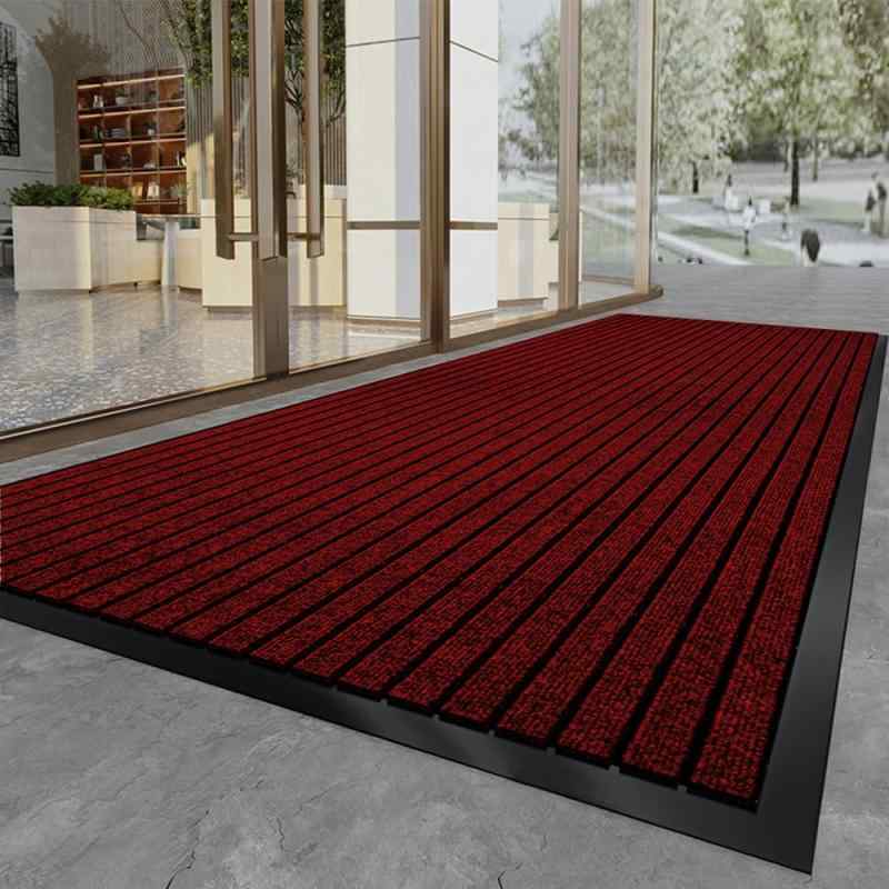 玄関マット業務用 家庭用 屋外室内 無地 大判 滑り止め防音手触り良いお手入れ洗える速乾（レッド 40*60）(3)