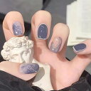 BHIDENAW ネイルチップ ショート 24枚入 ネイルチップ 人気 和風 かわいい シンプル おしゃれ 成人式 結婚式 パーティー 日常生活に使用できます 花嫁ネイル ウッドスティック ネイルファイル