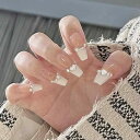 SEMTIM ネイルチップ 24枚入 ミディアム ショート ラウンド つけ爪 短め ネイルチップ ミディアムロング ネイル 人気 和風 かわいい シンプル おしゃれ成人式 入学式 卒業式 付け爪 チップ BY65