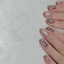 BHIDENAW ネイルチップ ショート 24枚入 ネイルチップ 人気 和風 かわいい シンプル おしゃれ 成人式 結婚式 パーティー 日常生活に使用できます 花嫁ネイル ウッドスティック ネイルファイル